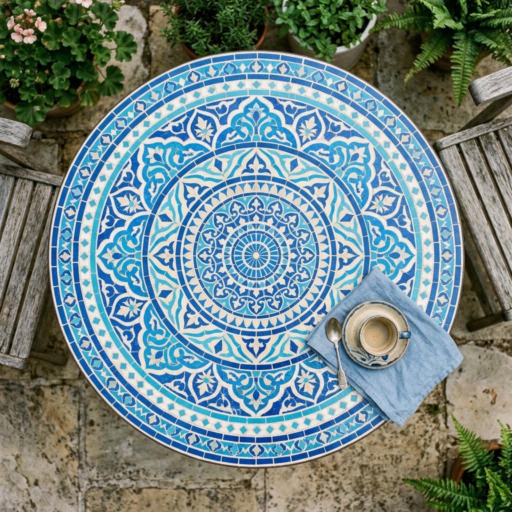Runde Mosaiktische
